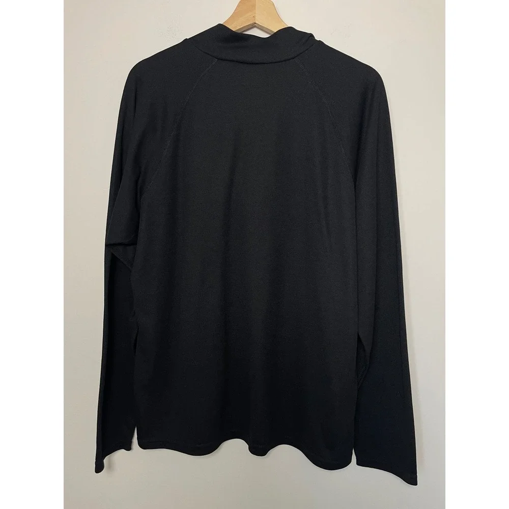 The North Face Mens L Black Quarter Zip Polartec Pullover Long Sleeve Shirt